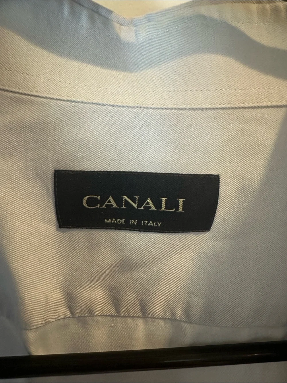 Canali Men's Dress Shirt Light Blue, 100% Cotton, Made in Italy 17.75/45